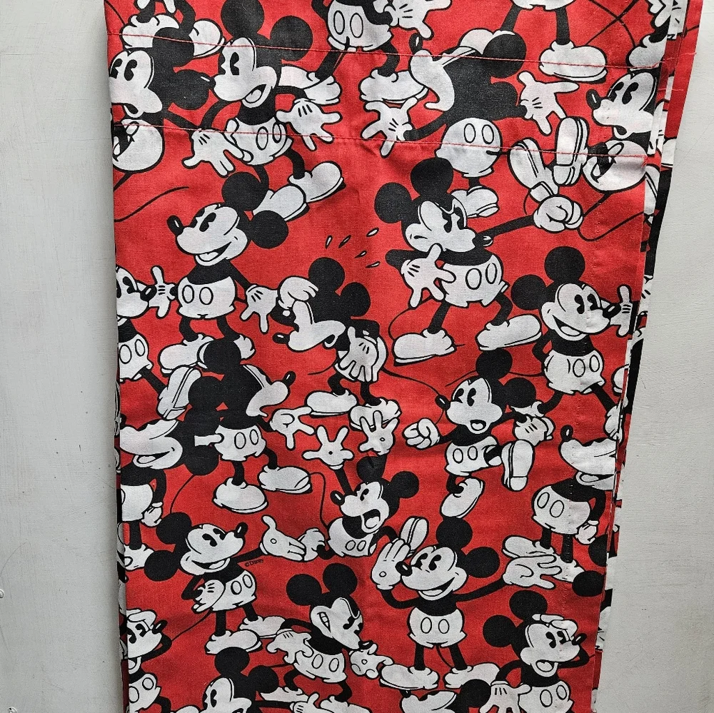 Disney Mickey Mouse vintage handmade sewn 2 curtains 2 valances 80s 90s